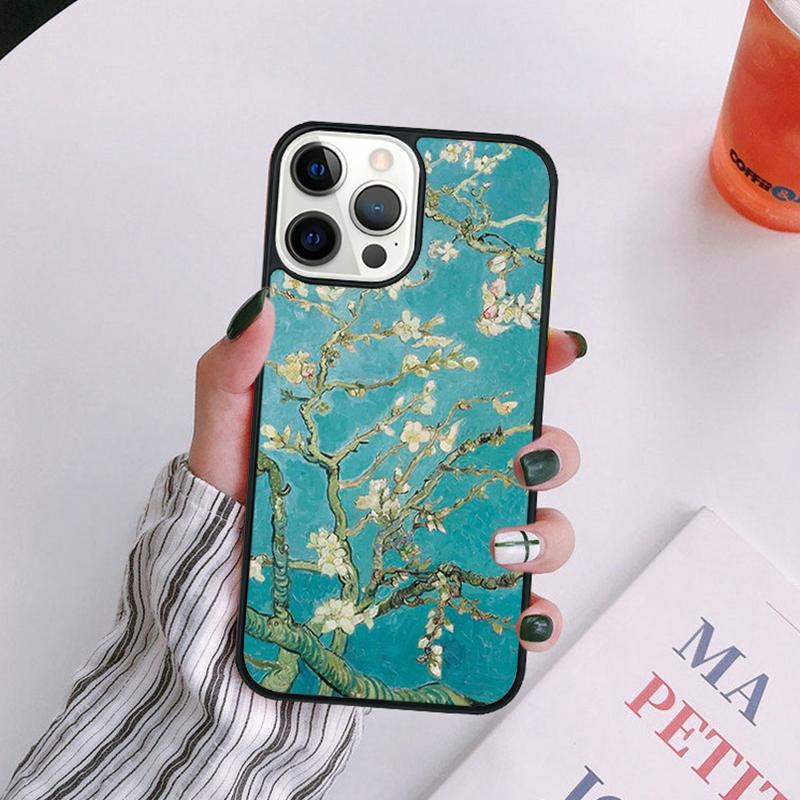 Oil Painting Boho Flower Art Phone Case For iPhone 17 Air 14 13 12 16Pro Max 15  Plus Cover Shell Max coque
