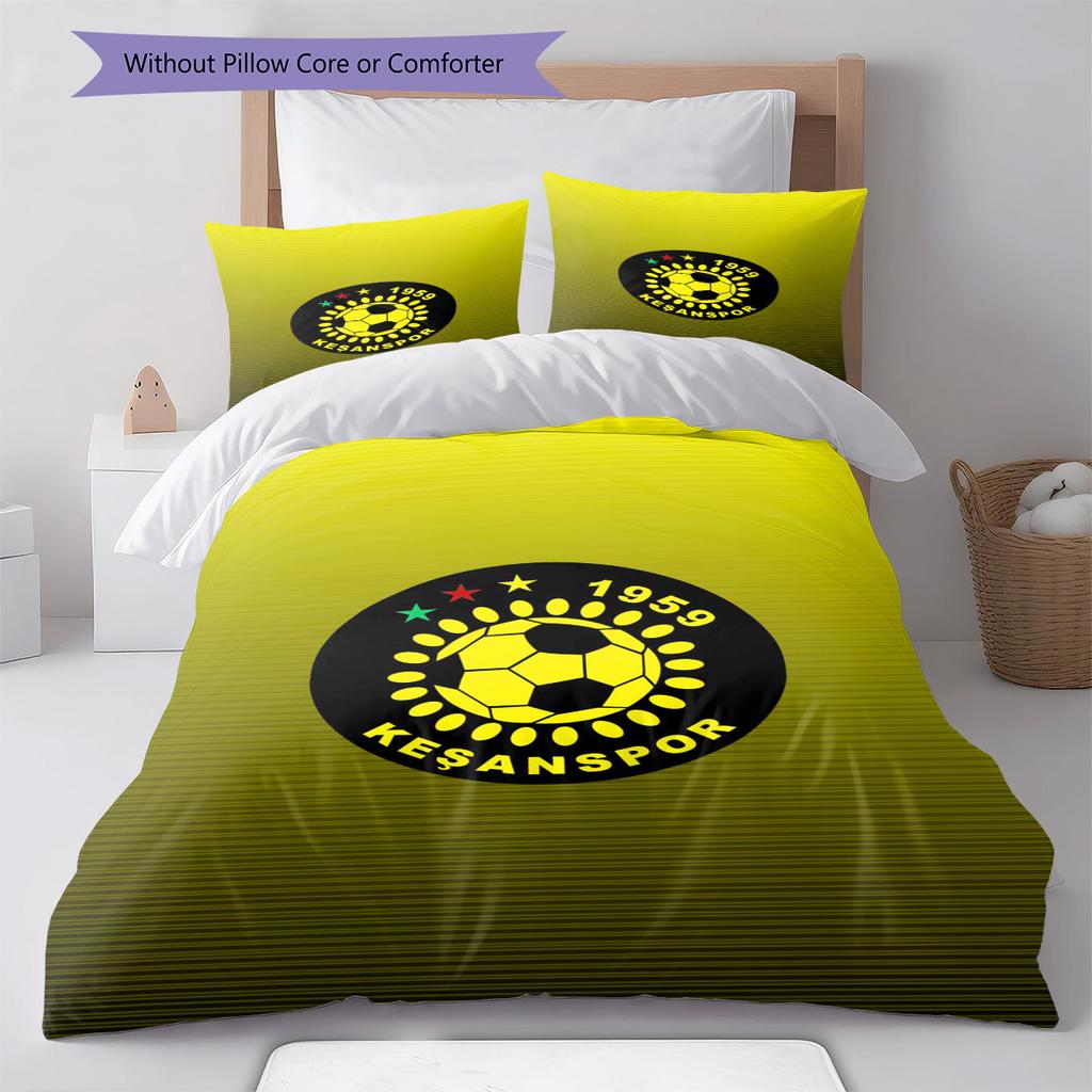 Keşanspor Muster Bettwäsche-Set Bettbezug Kissenbezug Heimdekoration Geschenk (1 Bettbezug + 2 Kissenbezüge, ohne Füllung)