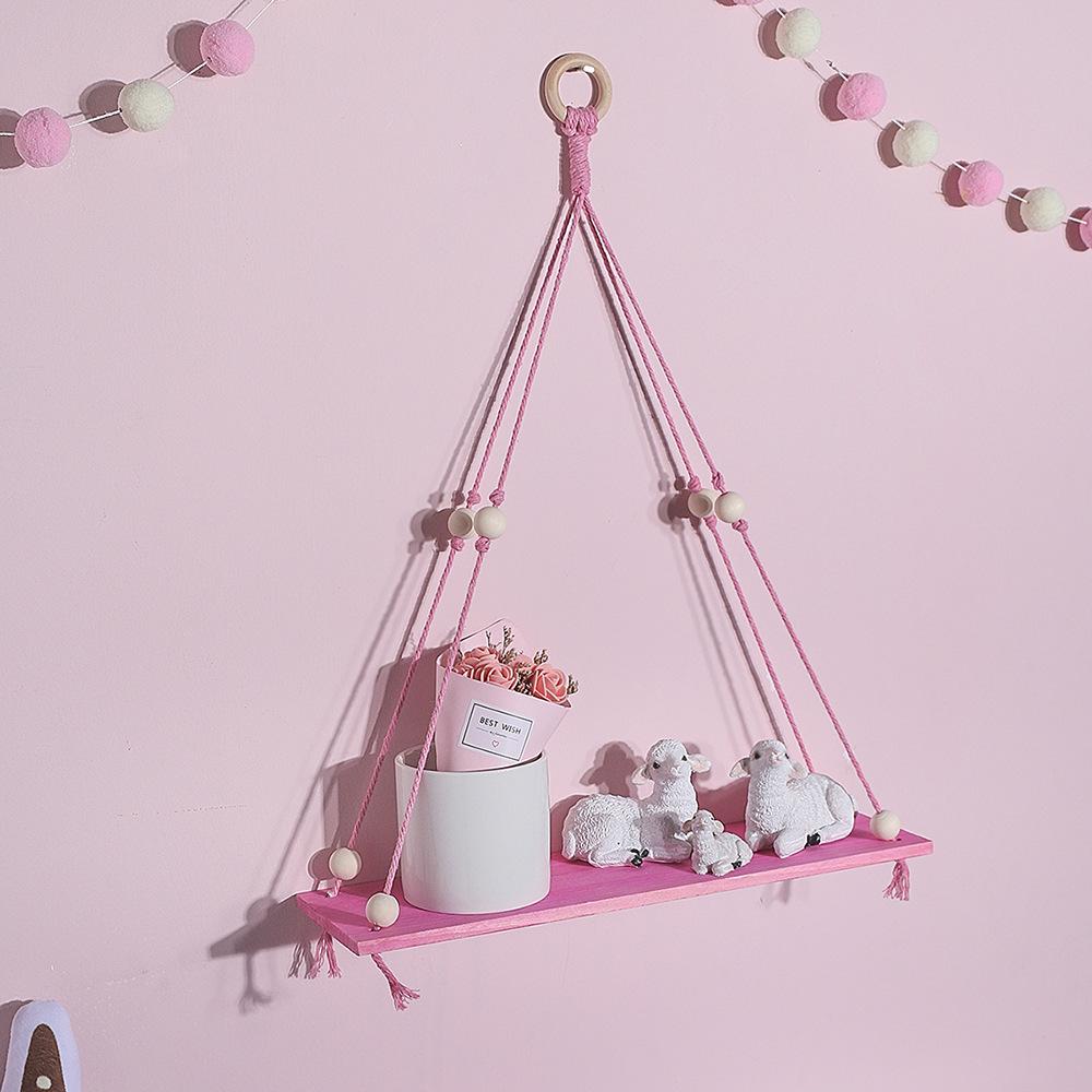 Bohemian Hand-Woven Tapestry Wall Shelf & Flower Pot Rack