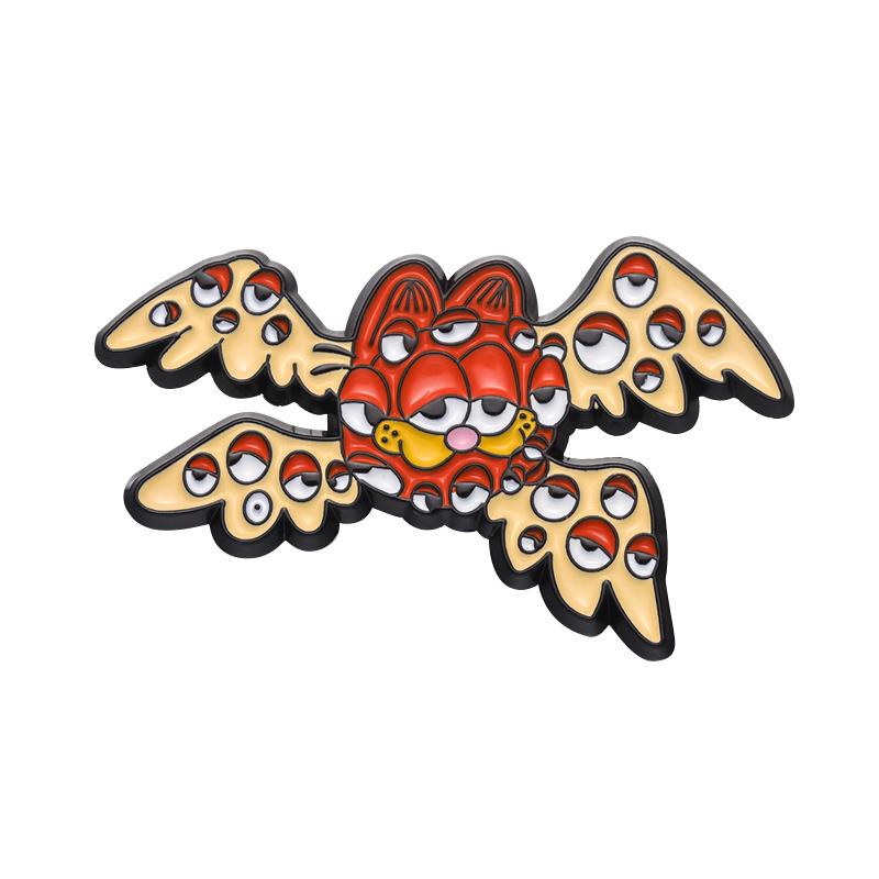 

Cat Seraph Enamel Pins Custom Animal Brooches Lapel Badges Funny Creative Cartoon Angel Jewelry Gift for Friends