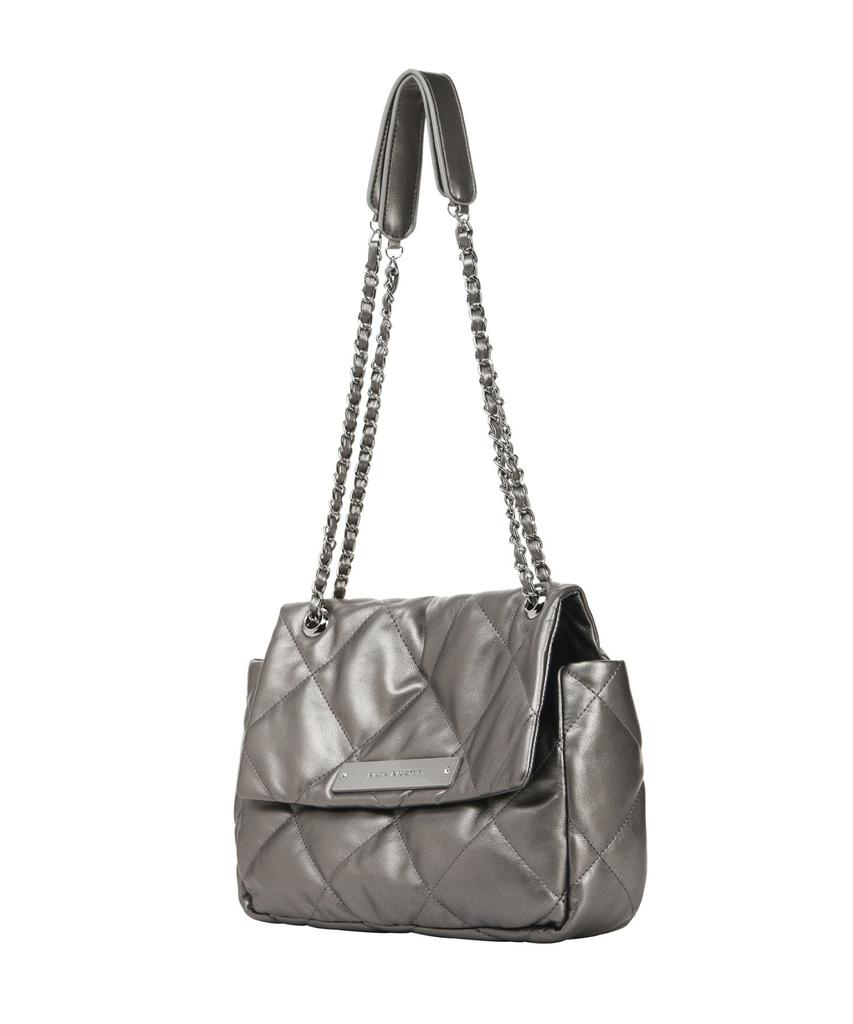 NickNicole Crystal Classic Chain BagDark Silver