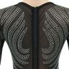 Rhinestone Mesh See-through Long Sleeve Nightclub Dress