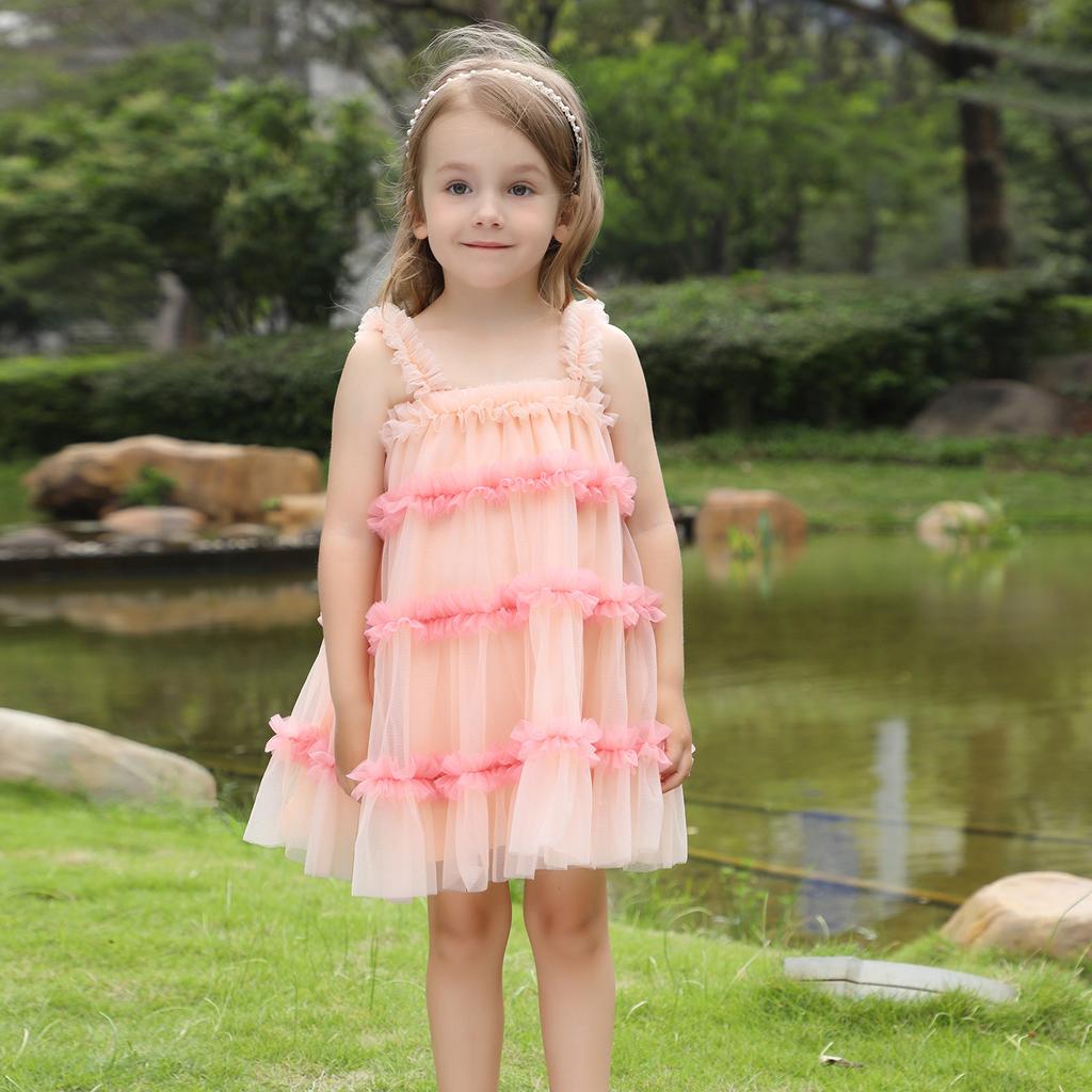 Girls' Puffy Princess Dress New Spring Strap Dress Baby Girl Formal Dress Girls' Skirt