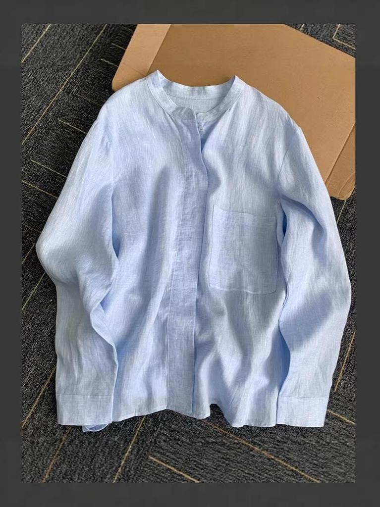 Women's Pink Tencel Linen Summer Shirt Jacket - Lightweight, Stylish, and Sun Protection Top