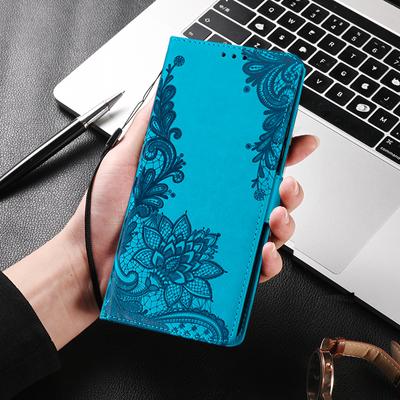 Buch Spitze Blume Leder Flip Case für Samsung Galaxy A04S A14 A54 A53 S21 S22 S23 Ultra Xiaomi Remdi Hinweis 11 iPhone 14 13 12 11 Pro Max Wallet Cover