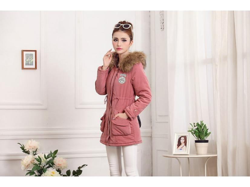 Manteau long à capuche en laine d'agneau style coréen grande taille pour femme - Hiver 2023