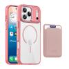 KEYSION Magnetic PU Card Holder Bag Phone Case for MagSafe for iPhone 17 Pro Max 17 Air Transparent TPU+PC Shockproof Back Cover