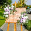 2Pcs Artificial Flower Swag for Wedding Reception Backdrops Sweetheart Table Wedding Welcome Sign Flower Decoration