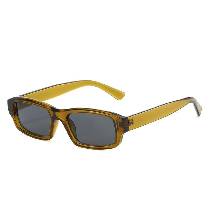 

Modern Geometric Square Eyewear With Uv400 Protection For Casual Wear And Outdoor Activities OliveGreen GrayLens