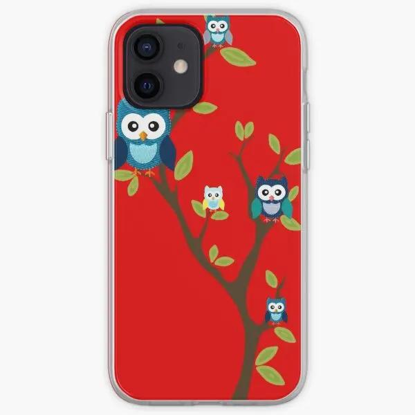 

Совы На Дереве Красный Прочный Чехол для iPhone Чехол для Телефона Настраиваемый для iPhone X XS XR Max 11 12 13 14 Pro Max Mini 6 6S 7 8 Plus Фотографии iPhone 11