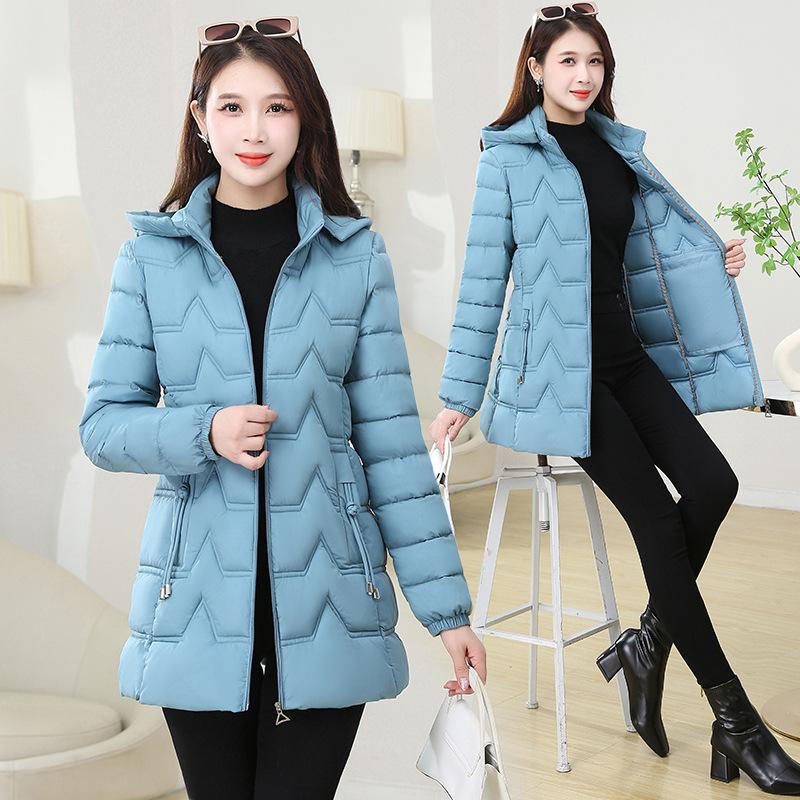Long Cotton-padded Clothes, Fashionable Slim-fitting and Warm Cotton-padded Jackets, Middle-aged and Elderly Cotton-padded Clothes, Thickened Coats