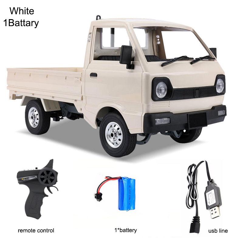 WPL D12 RC Car Simulation Drift Climbing Truck LED Light On-road RC Cars Trucks For Kids Gifts Toys