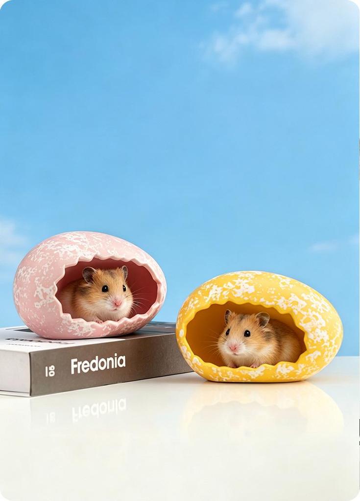 Ceramic Hamster Hideout: Cooling Nest for Small Pets