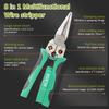 Wire Stripper Plier Multifunctional Cable Stripping Cutter Heavy Duty Electrical Wire Stripping Tool Wire Cutting Crimping Plier