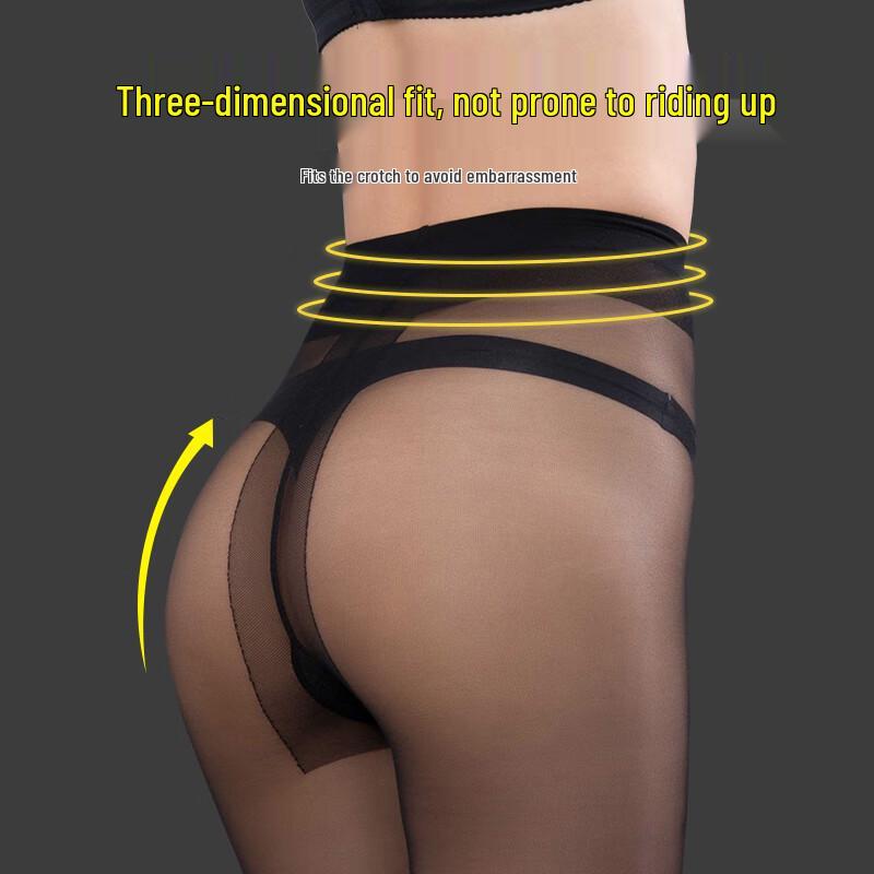 LANGSHA Women's Seamless Ultra-Thin T-Crotch Pantyhose