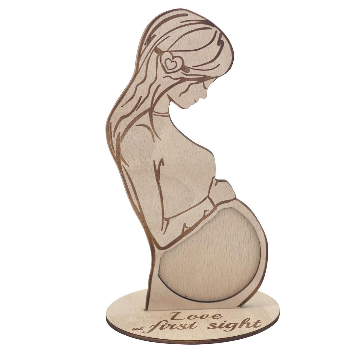Cross-border Wooden Crafts Ultrasound Photo Stand - Creative Pregnancy Souvenir Ornament