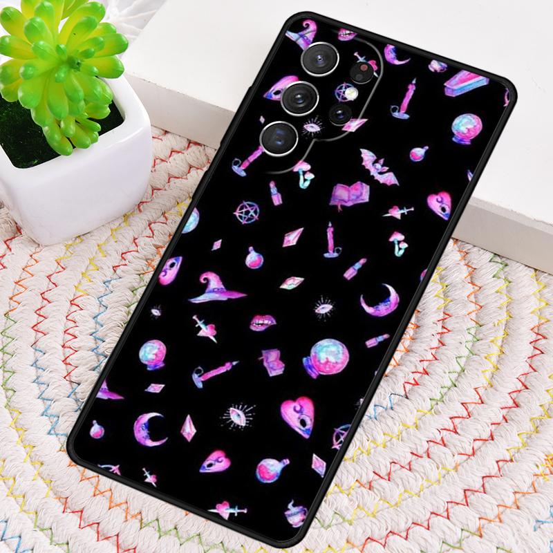 

Girly Pastel Witch Goth Silicone Phone Case For Samsung Galaxy note 10 pro S26 S25 S24 S23 S22 S21 Plus S25Ultra Capa Cover Galaxy S21 Ultra 5G