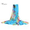 Oversized Chiffon Scarf Gauze Vibrant Color Printing Sun Protection Shawl Extra Large Beach Towel Swimwear Tops Dresses Cover Up Thin Summer