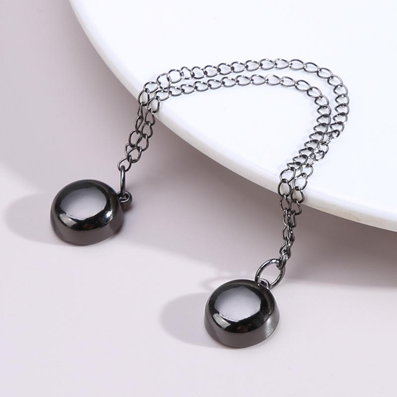 

Рукав рубашки с фиксированной пряжкой, магнитная присоска, длина рукава становится короче, рукав-артефакт, нескользящий, без швов, сильная магнитная кнопка Gun black chain magnetic buckle [1 pack]