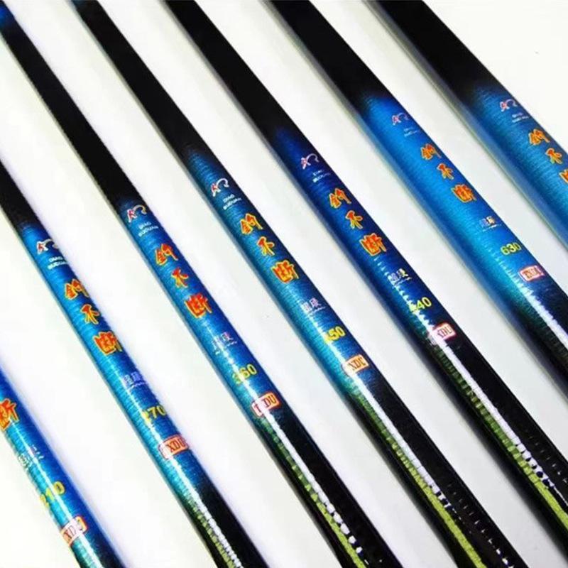 Unbreakable Fiberglass Stream Fishing Rod Set with Threaded Hand Grip