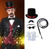 Eye Catching Magicians Roleplay Outfit Friendly Practical Fabric Easy Wear Stage Performances Outfit For Performers