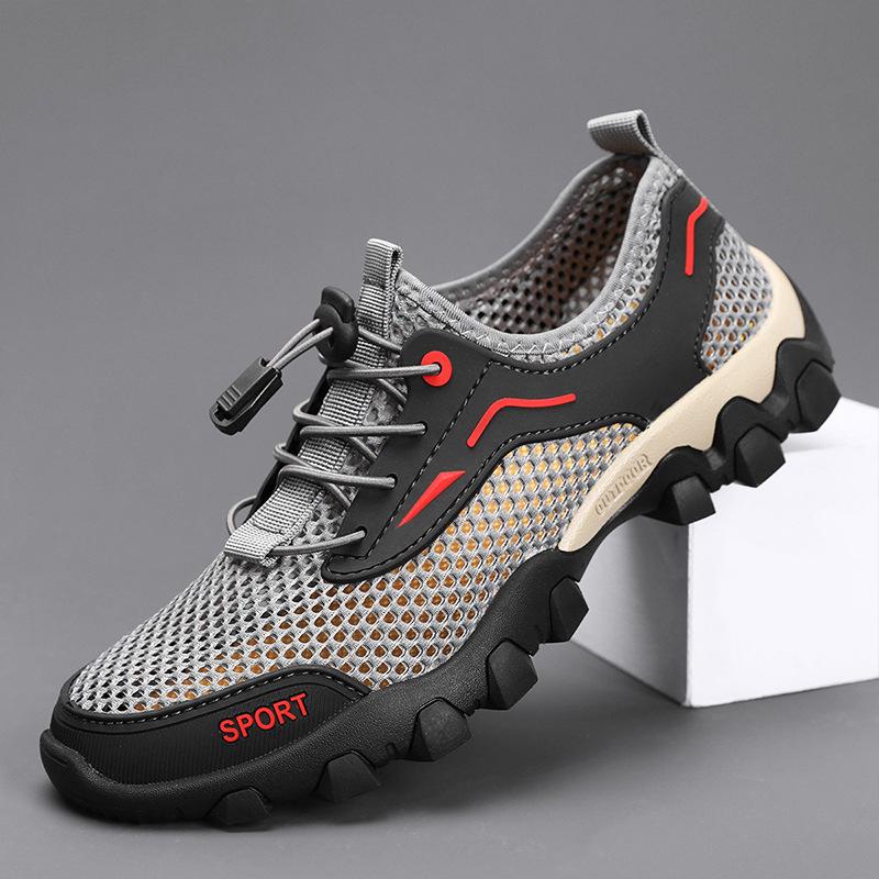 2026 Summer Men's Lightweight Mesh Outdoor Shoes: Soft Sole, Sports Casual, Breathable, Water-Resistant