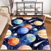 Colorful Space-Themed Carpet with Planets, Stars, and Comets Design Suitable for Use As an Anti-slip for Living Room Bedroom Sofas