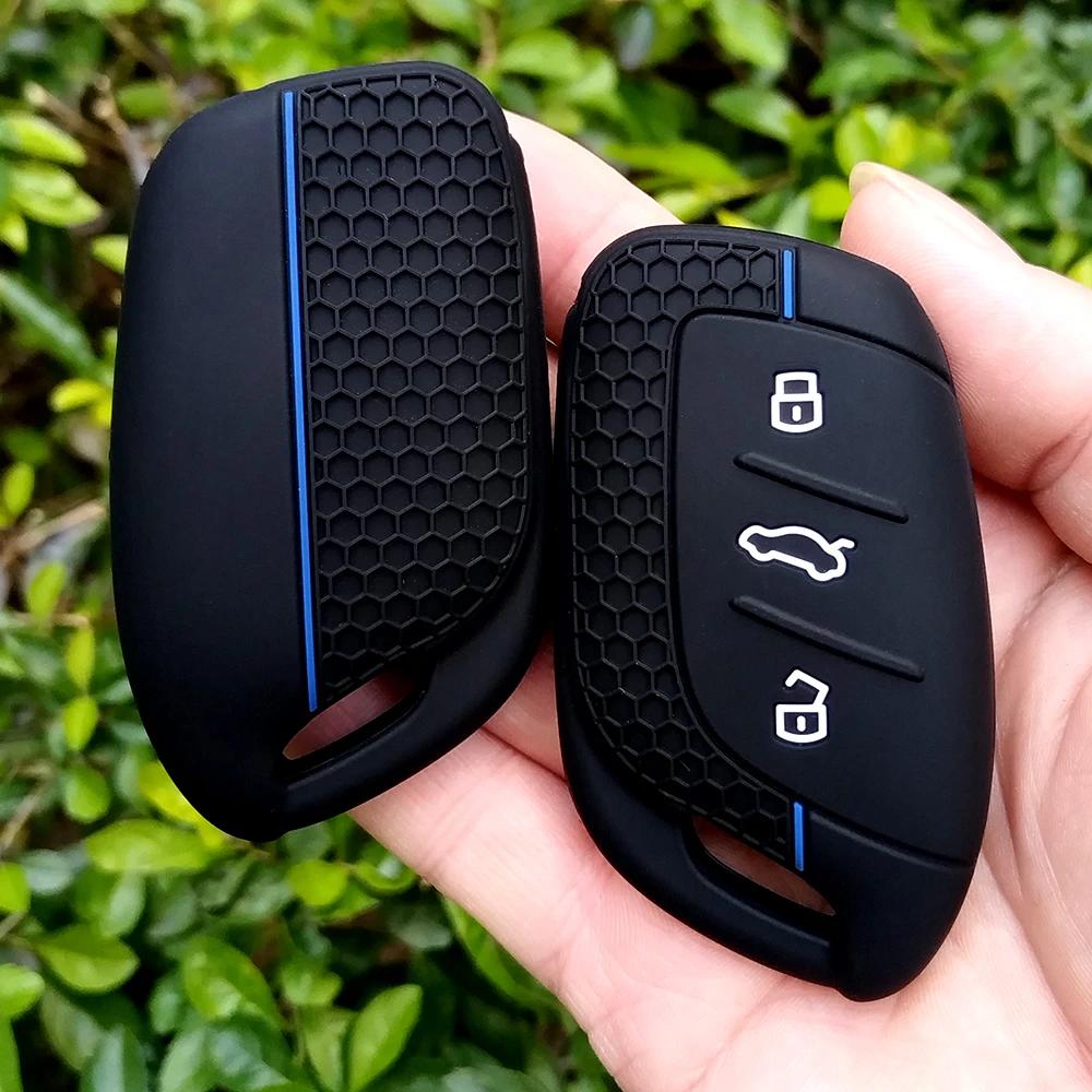 Funda de Silicona para Mando de Coche Carcasa para Llave para Mg Zs Para Mg6 Ev Ezs Hs Ehs Para Roewe Rx5 I5 I6 Rx3 Rx8 Erx5 Soporte para Llave Accesorios