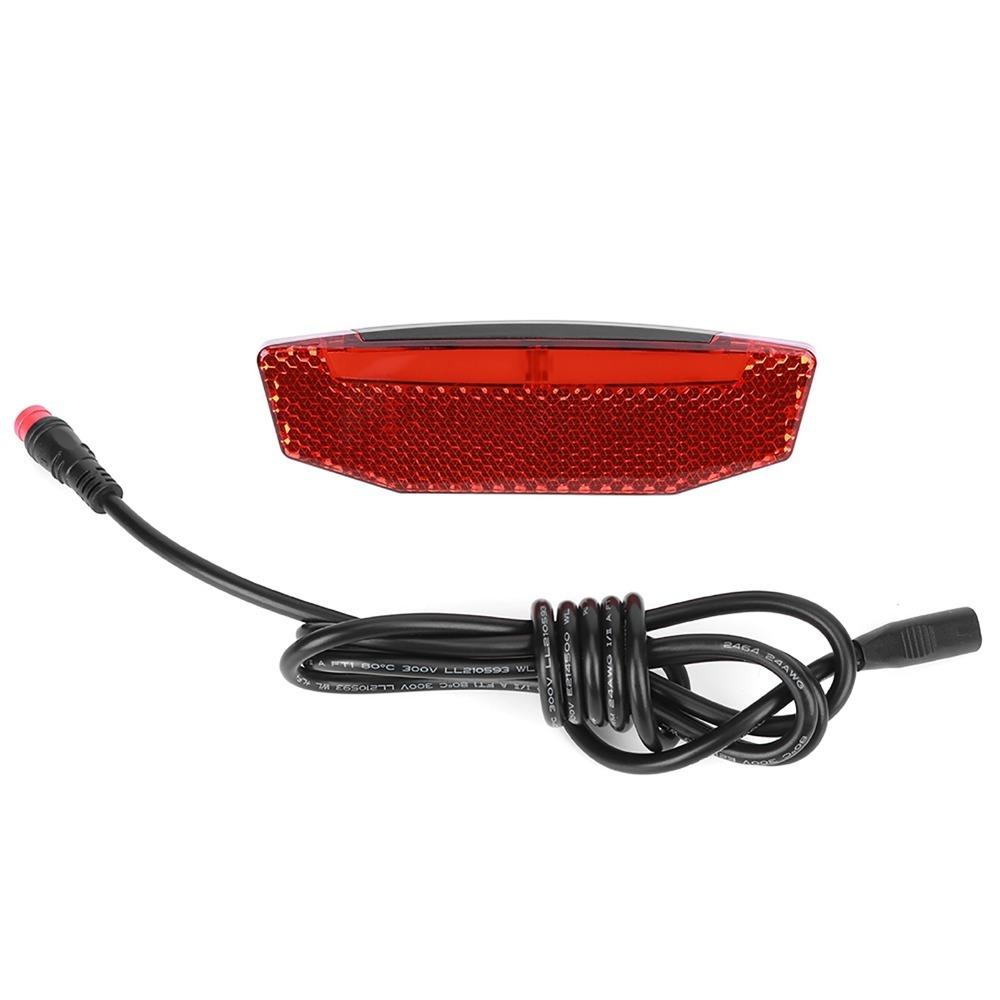 Red Ebike Rear Tail Light 6V-60V Voltage Riding LED Light Durable LED Warning Light  Electric Bike
