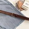 Belt Women's Decorative Jeans New Versatile Full Body Perforated Student Black Trendy Ins Style Non Perforated Belt