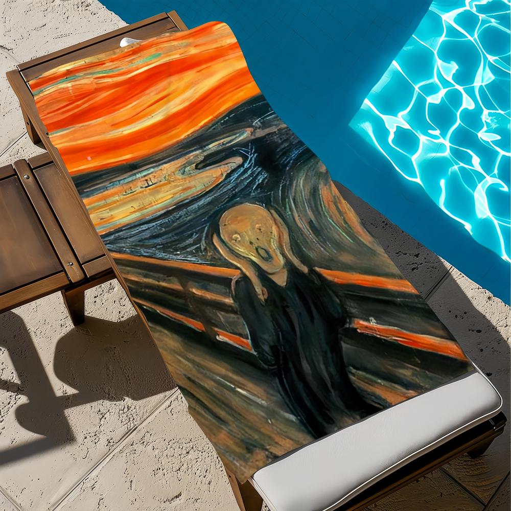 V-van Gogh Oil Art Painting Towel Beach Quick Dry Soft Pool Towels Gift for Travel Gym Shower Camping sports