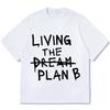 Unisex Fashion Cotton T-shirts Casual English Letter Printed Tees Summer Holiday Men's Short Sleeve O-neck Tops