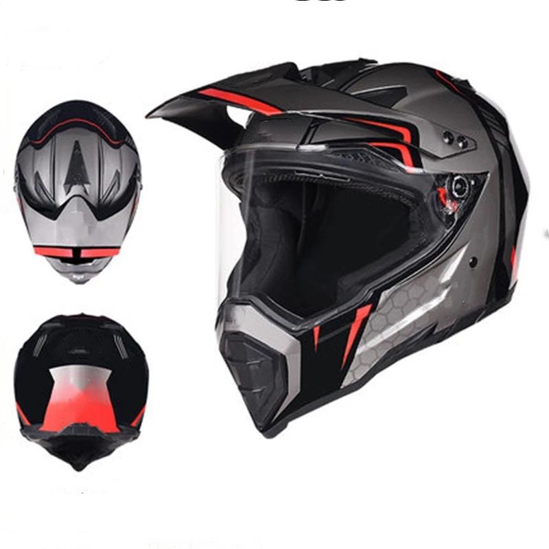 Adult Off-Road Motorcycle Helmet with Lens Bike Downhill AM DH Cross Capacete Motocross Casco - Off-Road Cycling Safety Gear