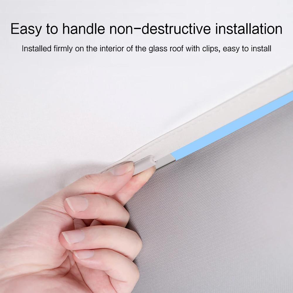 Sunroof Sunshades For Tesla Model 3 Model Y Model 3+ Highland Upgrade Ice Cloth Buckle Sun Shades Glass Roof Front Rear Skylight