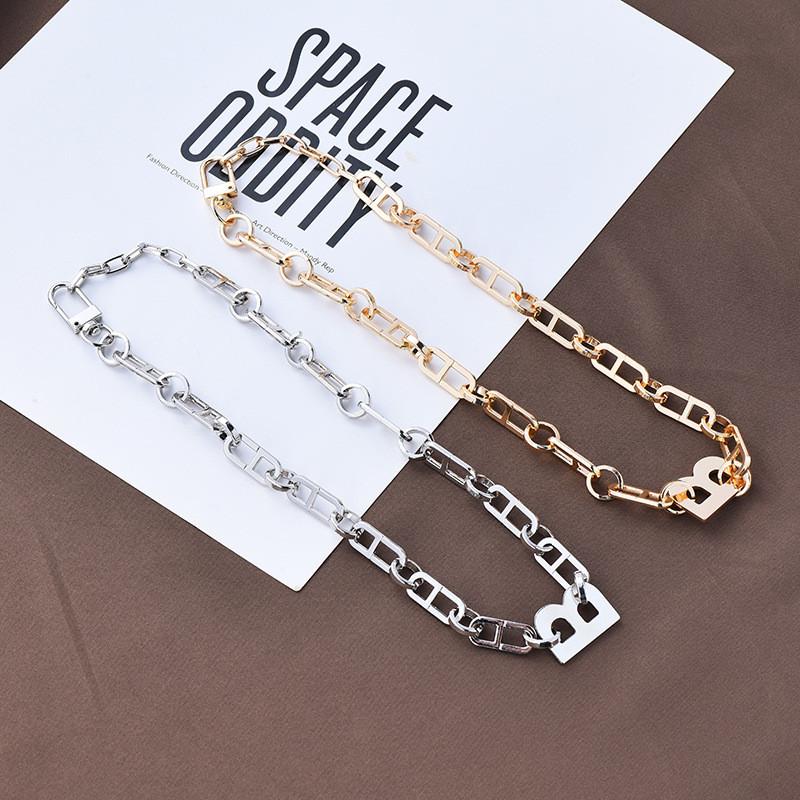 Inspired Trendy Ins Letter Pendant Necklace For Women In Durable Titanium Steel Material