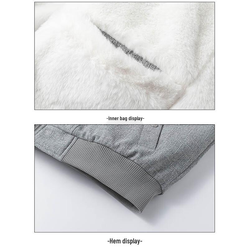 Mark Fairwhale Men's Solid Color Hooded Warm Jacket