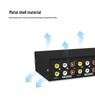 Maxtor 4x1 AV Switcher: 4-Port Video & 2-Port Audio Switch