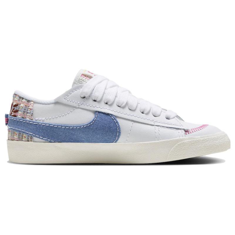 Nike Blazer Low 77 Jumbo Denim Swoosh Bouclé Damen-Sneaker Skateschuhe FJ7741-141
