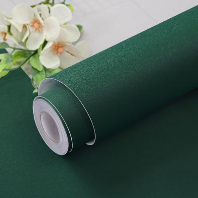 55cm Wide Dark Green Matte Contact Paper, Home Decoration, Self-Adhesive Wallpaper For Cabinets Tables Chairs Room Backgrounds