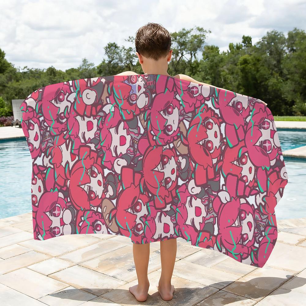 Anime Kasane Teto cute kawaii cartoon Towel Quick Drying Beach Towels Are Suitable For Swimming Pools Camping Yoga And The Gym