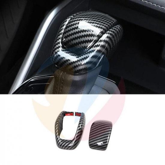 Carbon Fiber Central Control Gear Shift Knob Cover For Toyota Highlander ~22
