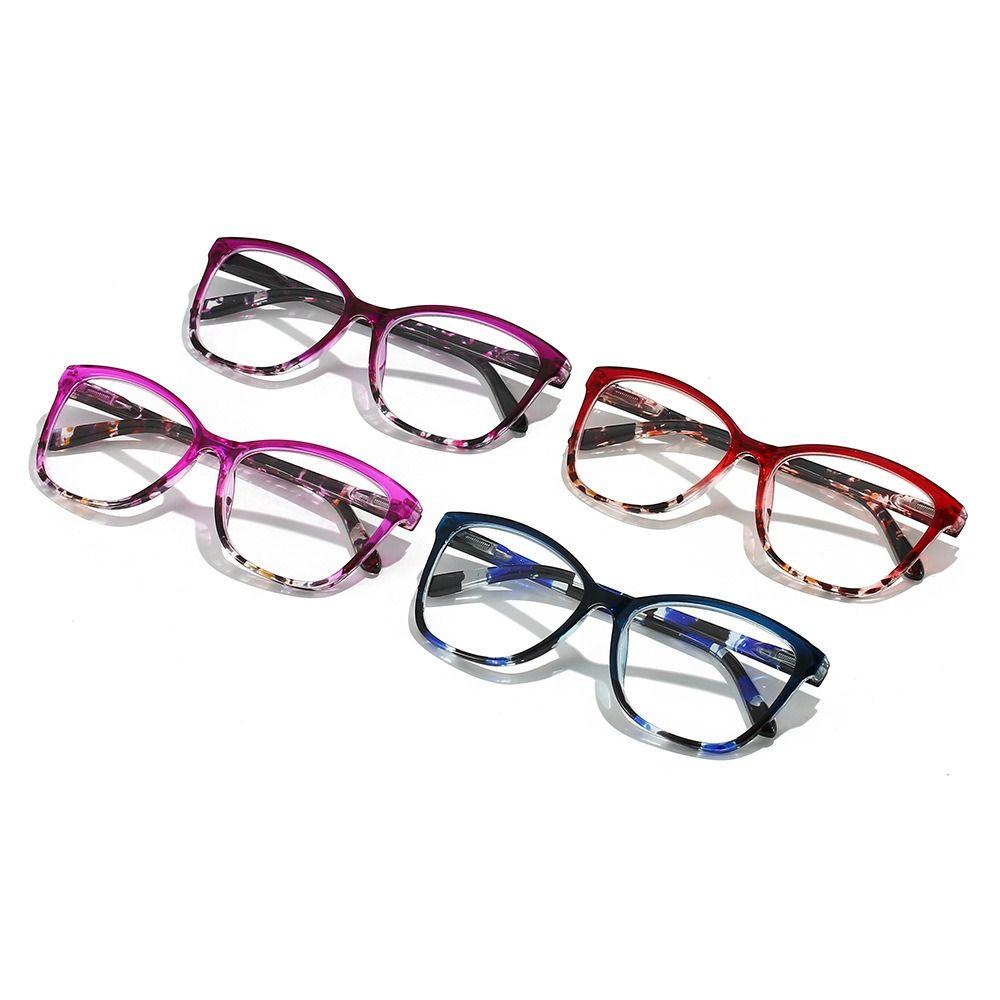 Retro PC TR90 Reading Glasses Blue Red Purple Cat Eye Presbyopia Eyeglasses Frame Glasses Women Men