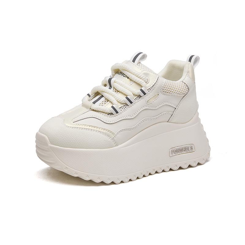 

Spring and summer new breathable women s casual single shoes inner height increase platform shoes children versatile 38
