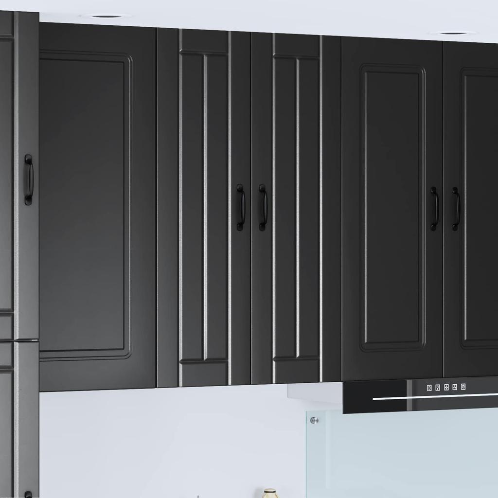 Wall Cabinet LUCCA Black 60 X 31 X 100 Cm Particleboard