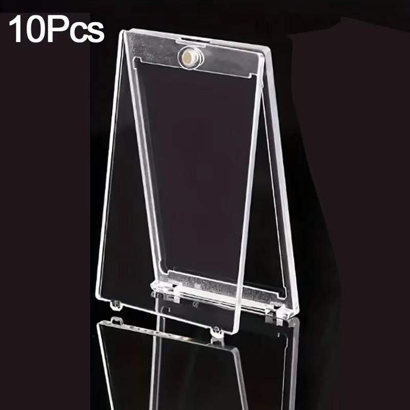 1/5/10PCS Clear Card Holder Magnetic Attraction Type Gaming Sports Trading Card Display Case Kpop Idol Photo Protective Sleeves