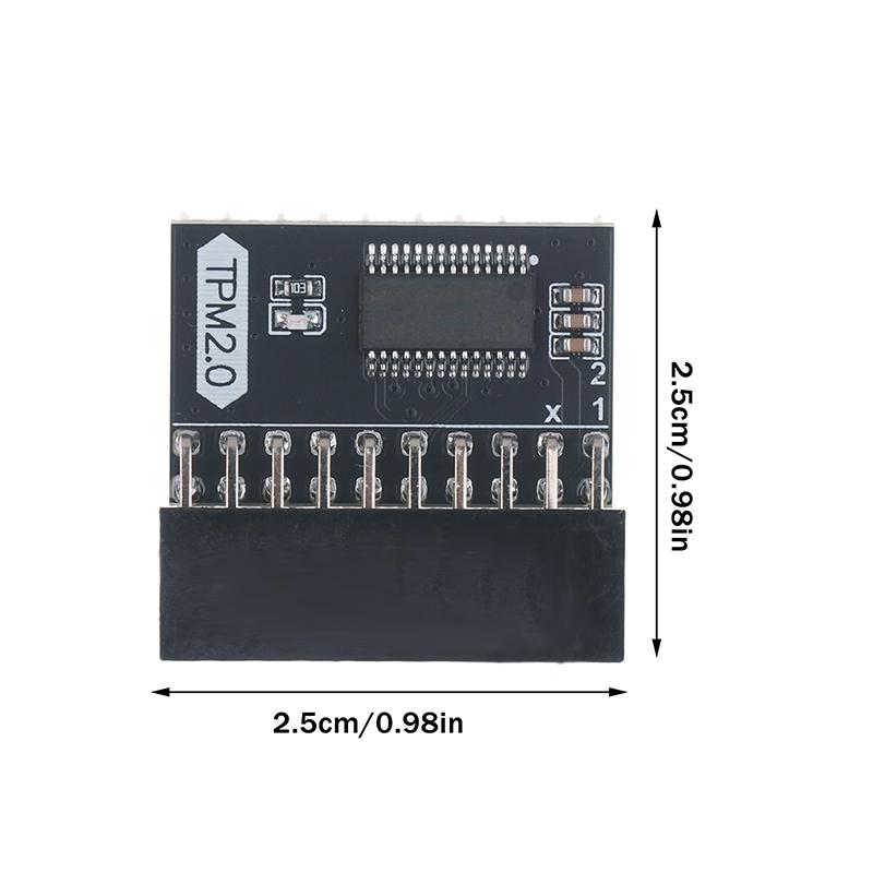 TPM 2.0 Security Module, LPC 20-Pin Encrypted Board Card for ASUS Gigabyte Motherboard, Compatible with Windows 11