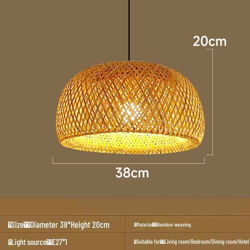 Bamboo Woven Pendant Light: Creative Pastoral Art for Study, Bedroom, Hallway, or Balcony