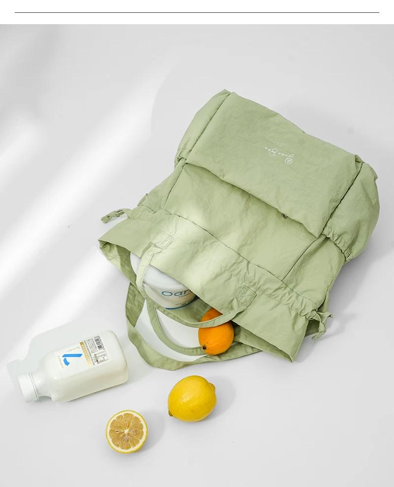Large Capaci Thermal Lunch Box Bag Dstring Handbag Commuting Portable Office Workers School Students Lightweight Bento Bag