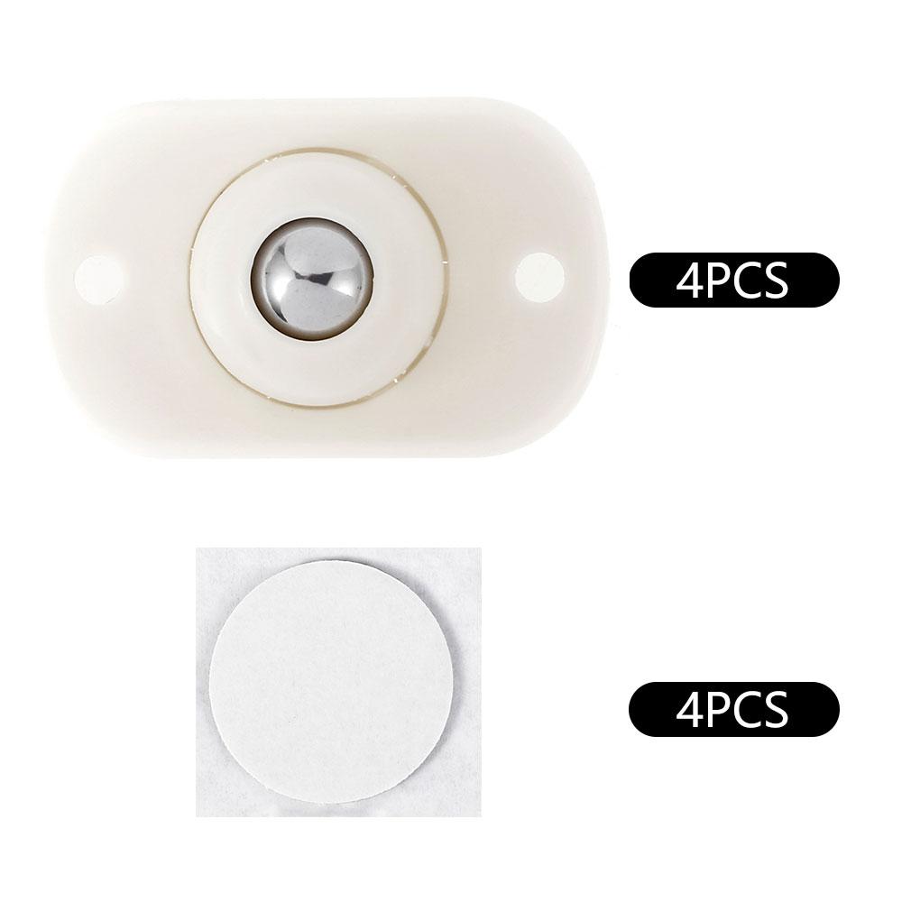 8/12Pcs Self Adhesive Type 360 Degree Rotating Roller Wheels Stainless Steel Mute Ball Universal Wheel 1 Beads