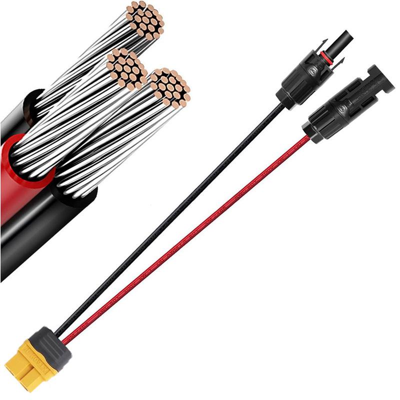 Solar Panel XT60 Female Charging Cable 12AWG – 0.5M/1.5M/3M/5M Power Connector Wire for Generator & Power Station